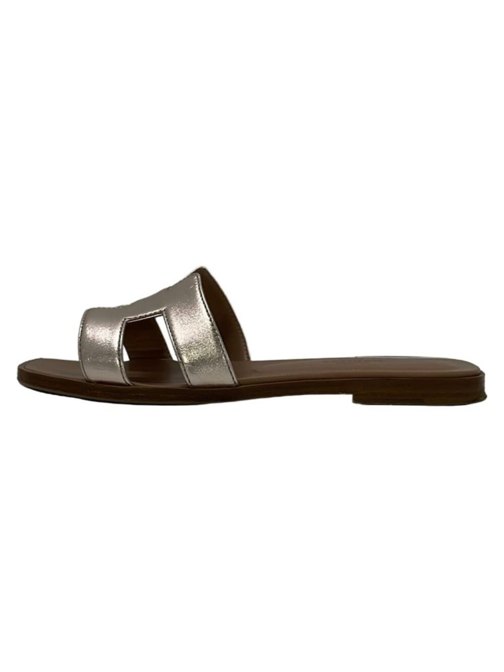 Hermes Sandals Oran Pink Gold Leather